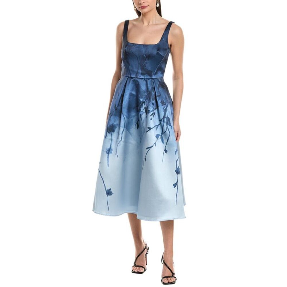 Marchesa Notte Womens  Cocktail Dress, Blue